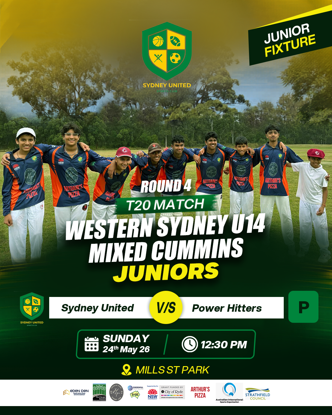 Sydney United — Junior Fixture Graphic